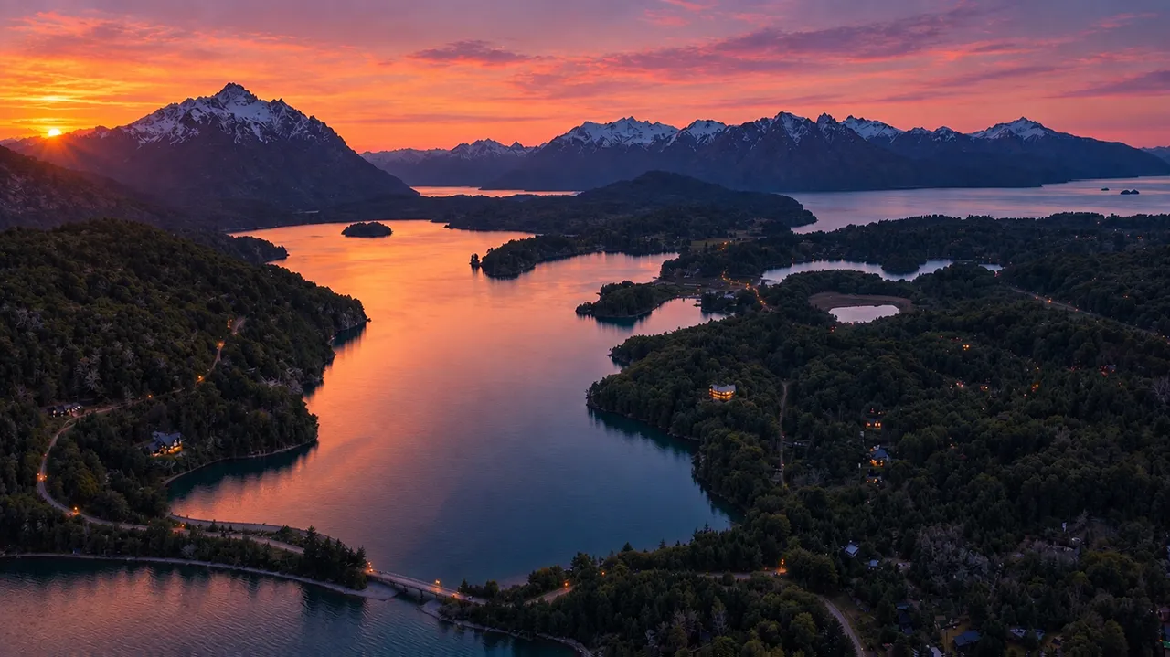 Atardecer en Bariloche — Los Cerros Propiedades